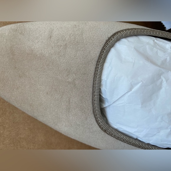 Zara Flat ballet Velvet Mary Jane Shoes Buckled strap comfort Sole Taupe Neutral - Picture 14 of 15